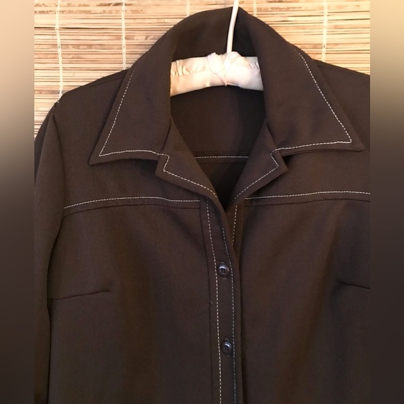 Vintage Pykeetes Leisure Jacket 70’s Brown Funky Groovy No Tag See Measurements - Picture 2 of 7